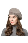 Superora Femme Bonnet Béret Chapeau Vintage Classique Élégant Français Automne Hiver, Noir, 55-58
