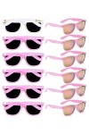 Dwenarry Lot de 12 paires de lunettes de soleil rétro en de forme carrée pour enterrement de vie de jeune fille, Lunettes de 