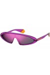 Polaroid lunettes de soleil violet gris taille 99 mm unisexe
