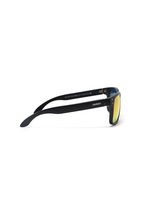 Odiseo Eyewear Triton Lava Lunettes de cyclisme polarisées Protection UV400 Eco Chic Monture en plastique recyclé Océan Anti-
