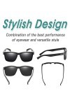 FRROS Lunettes de soleil polarisées pour hommes et femmes Conduite de pêche 100 % protection UV Modèle 518, Noir