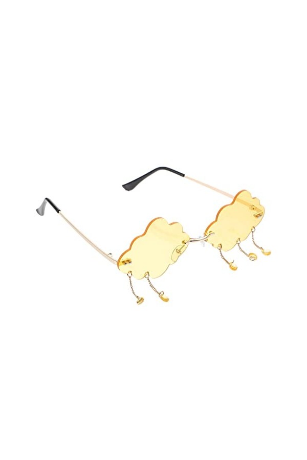 TENDYCOCO 4 Pièces Lunettes De Soleil Nuage En Forme De Lunettes Nuage Lunettes Drôle Lunettes Irrégulière Sans Monture Lunet