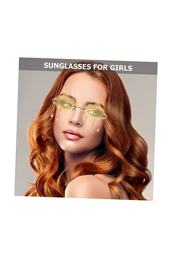 TENDYCOCO 4 Pièces Lunettes De Soleil Nuage En Forme De Lunettes Nuage Lunettes Drôle Lunettes Irrégulière Sans Monture Lunet