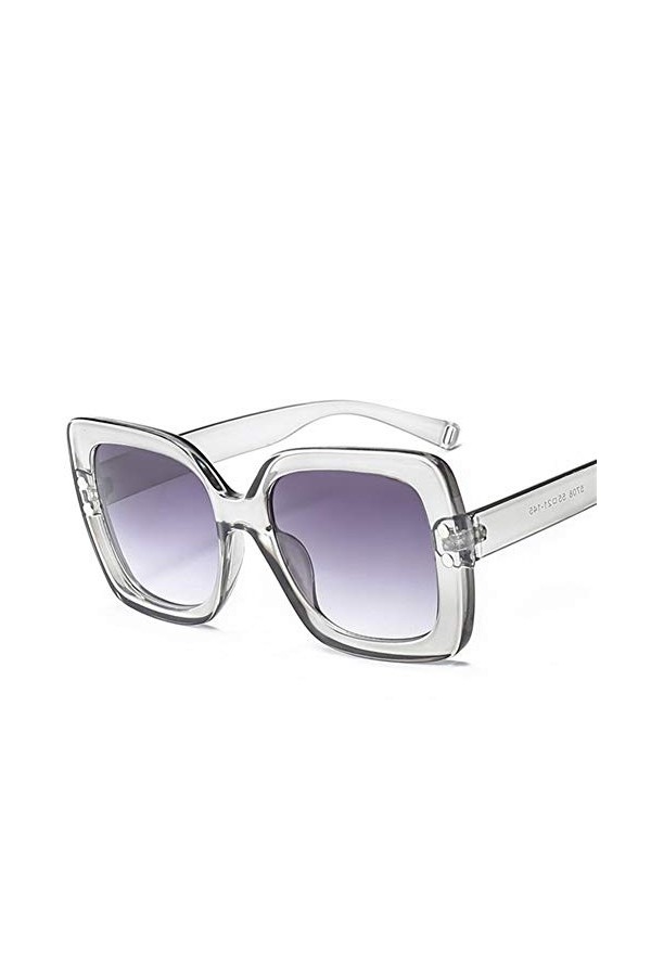 Lunettes de soleil pour femmes, Femmes Luxe Transparent dégradé Lunettes de soleil lunettes de soleil surdimensionnées Big Vi