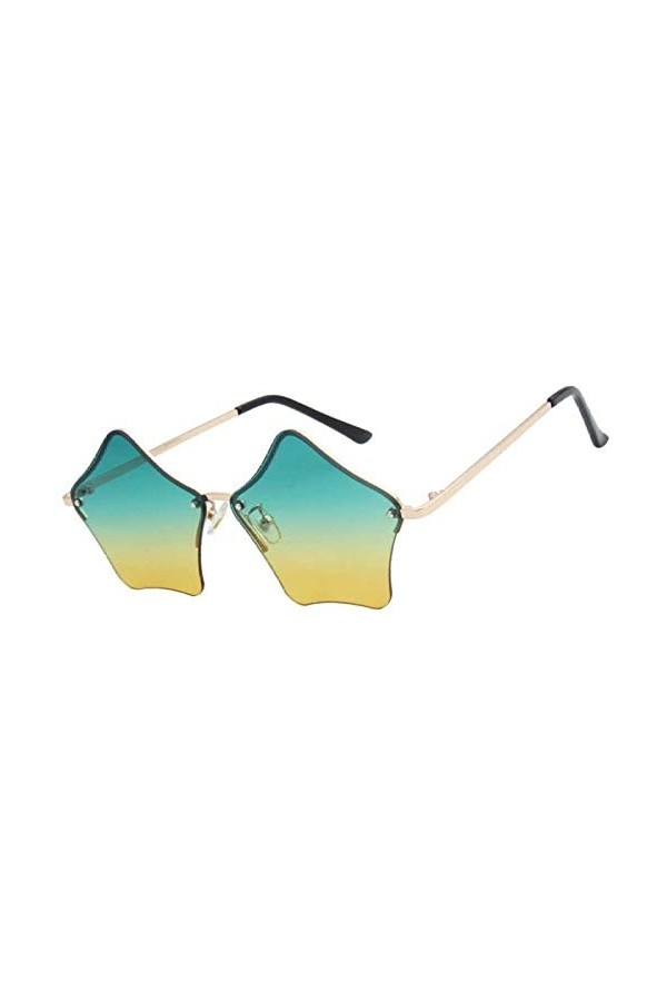 NIUASH Lunettes de Soleil polarisées Polygon Lunettes de Soleil Femmes Mode dégradé lentille Lunettes de Soleil pour Femme Vi