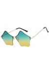 NIUASH Lunettes de Soleil polarisées Polygon Lunettes de Soleil Femmes Mode dégradé lentille Lunettes de Soleil pour Femme Vi