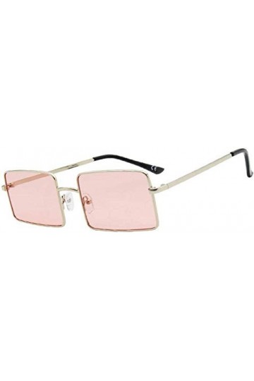 NIUASH Lunettes de Soleil polarisées Rouge Petites Lunettes de Soleil rectangulaires Femmes Design Cadre en métal Marron Noir