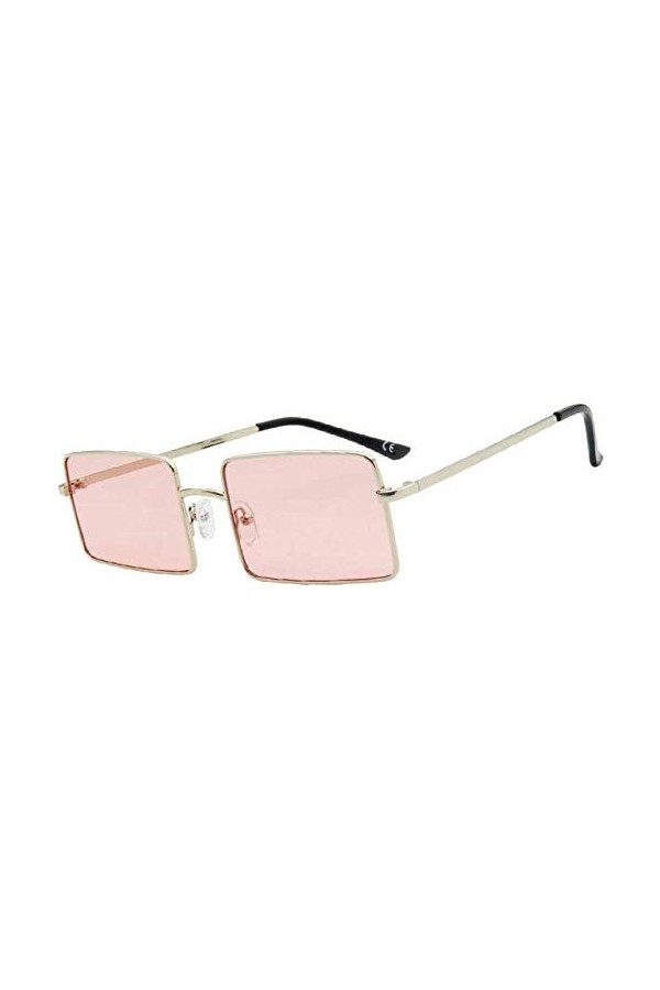 NIUASH Lunettes de Soleil polarisées Rouge Petites Lunettes de Soleil rectangulaires Femmes Design Cadre en métal Marron Noir