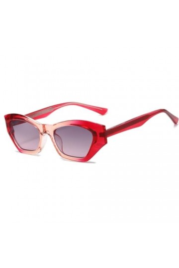 HPIRME Femmes Dégradé Couleur Cadre Lunettes de Soleil Rétro Irrégularité Carré Gros Bord Extérieur Lunettes Uv400, 5, Taille