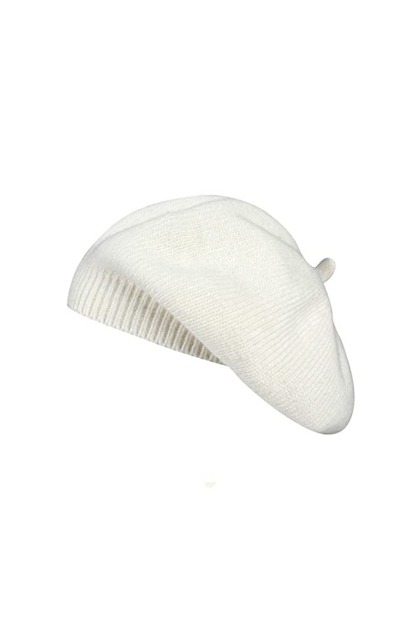 Qinfren Femmes Classique Français Chapeau de Béret Bonnet Elégant Automne Hiver pour Femme，Vin Rouge，Taille Unique