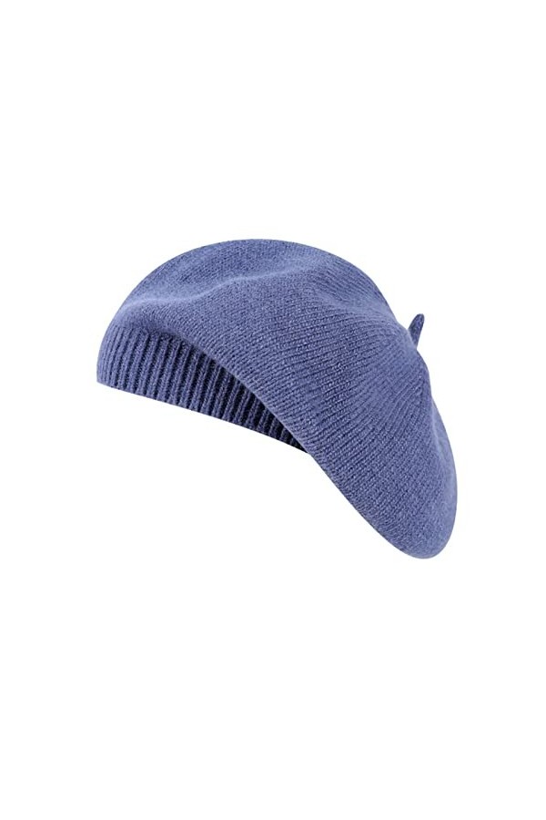 Qinfren Femmes Classique Français Chapeau de Béret Bonnet Elégant Automne Hiver pour Femme，Vin Rouge，Taille Unique