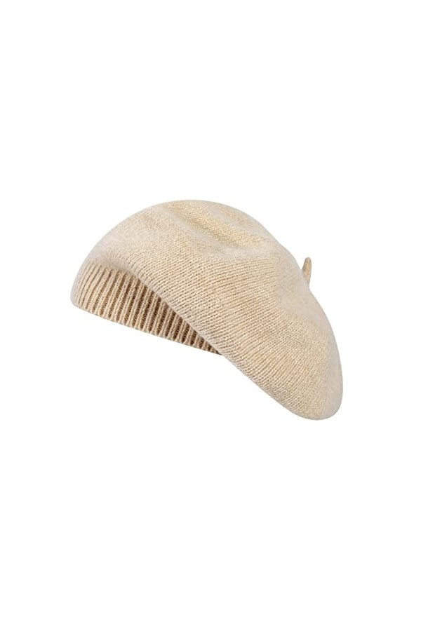 Qinfren Femmes Classique Français Chapeau de Béret Bonnet Elégant Automne Hiver pour Femme，Vin Rouge，Taille Unique