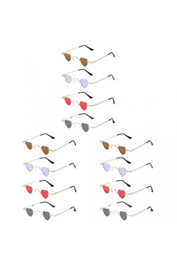 NUOLUX 12Pcs Props Shopping S Party Hommes Monture de Lunettes en Métal Forme en Forme de Mode Accessoire Lunettes Multicolor