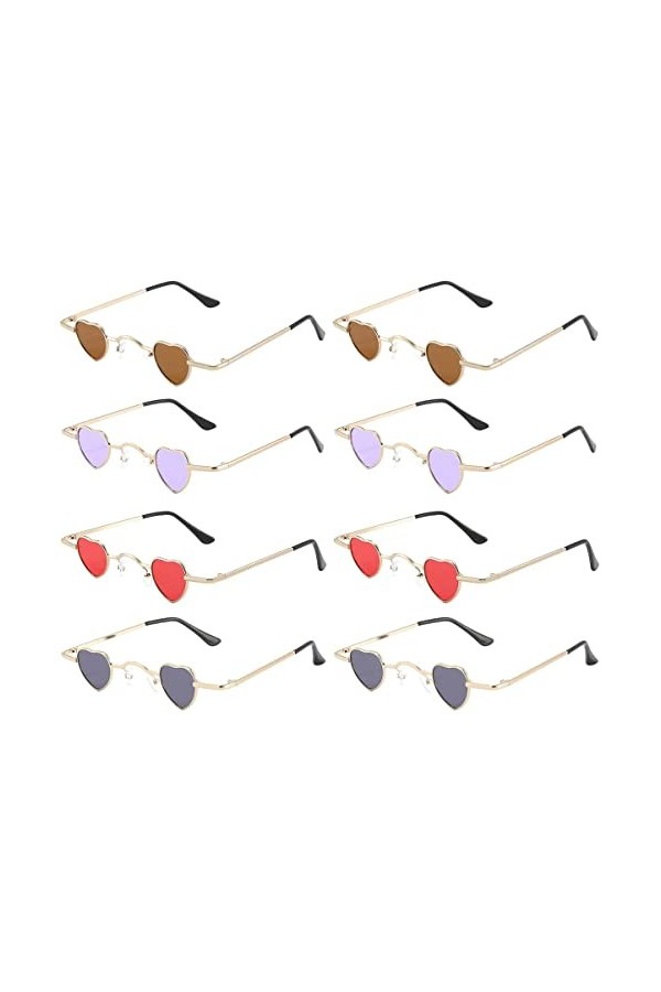 NUOLUX 12Pcs Props Shopping S Party Hommes Monture de Lunettes en Métal Forme en Forme de Mode Accessoire Lunettes Multicolor