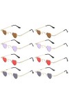 NUOLUX 12Pcs Props Shopping S Party Hommes Monture de Lunettes en Métal Forme en Forme de Mode Accessoire Lunettes Multicolor