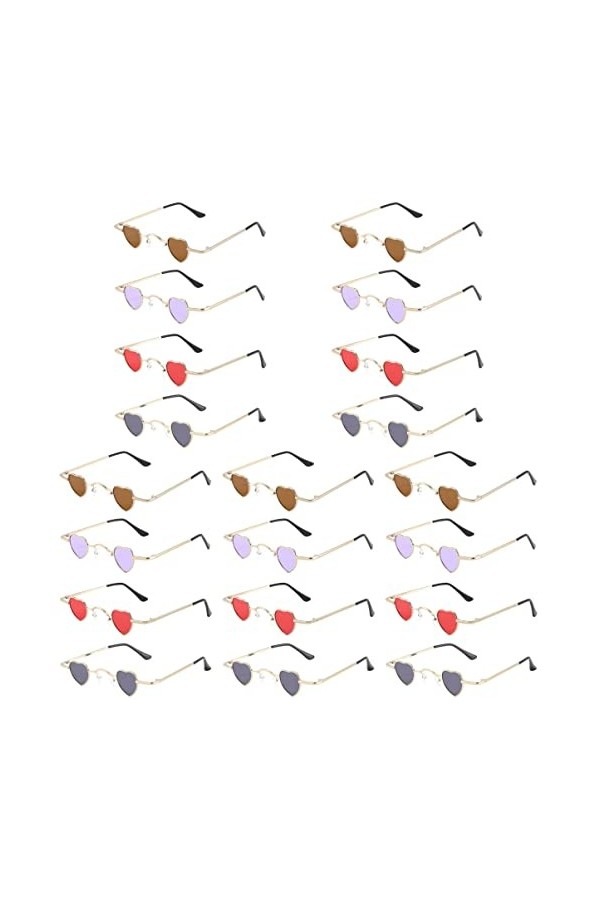 NUOLUX 12Pcs Props Shopping S Party Hommes Monture de Lunettes en Métal Forme en Forme de Mode Accessoire Lunettes Multicolor