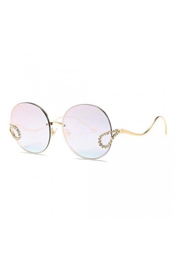 ZYIZEE Lunettes de Soleil Lunettes de Soleil Rondes Vintage Lunettes rétro Femme Miroir Shades-E