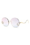 ZYIZEE Lunettes de Soleil Lunettes de Soleil Rondes Vintage Lunettes rétro Femme Miroir Shades-E