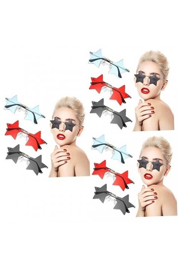 ERINGOGO 9 Paires Lunettes De Soleil Étoile Jaune Lunettes De Fête Lunettes De Soleil Femmes Lunettes Créatives Lunettes De V