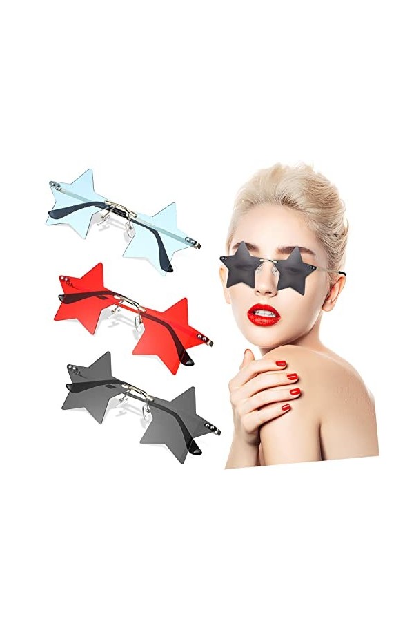 ERINGOGO 9 Paires Lunettes De Soleil Étoile Jaune Lunettes De Fête Lunettes De Soleil Femmes Lunettes Créatives Lunettes De V