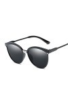 Lunettes de soleil à la mode Lunettes de soleil polarisées Lunettes de soleil noires vintage Femme Lunettes de soleil œil de