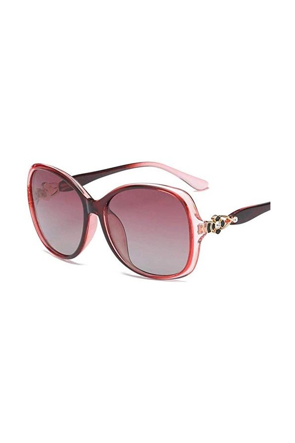 NIUASH Lunettes de Soleil polarisées Lunettes de Soleil Femmes polarisées élégantes Strass Dames Lunettes de Soleil Femme Con