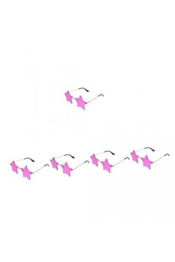 TENDYCOCO 5 Paires De Lunettes De Soleil De Fête Lunettes De Soleil De Mode Pour Femmes Lunettes Étoiles Teintées Sans Montur