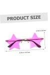TENDYCOCO 5 Paires De Lunettes De Soleil De Fête Lunettes De Soleil De Mode Pour Femmes Lunettes Étoiles Teintées Sans Montur