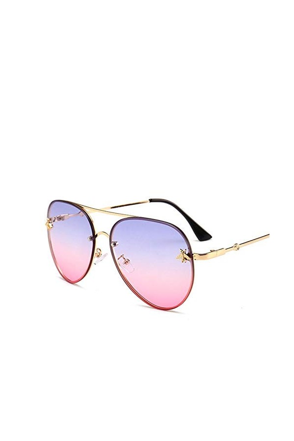 NIUASH Lunettes de Soleil polarisées Pilote Aviation Lunettes de Soleil dégradé Noir Marron Lunettes de Soleil Femmes Nuances