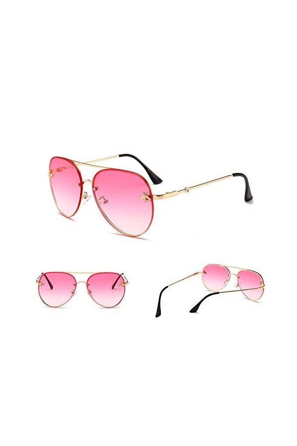 NIUASH Lunettes de Soleil polarisées Pilote Aviation Lunettes de Soleil dégradé Noir Marron Lunettes de Soleil Femmes Nuances