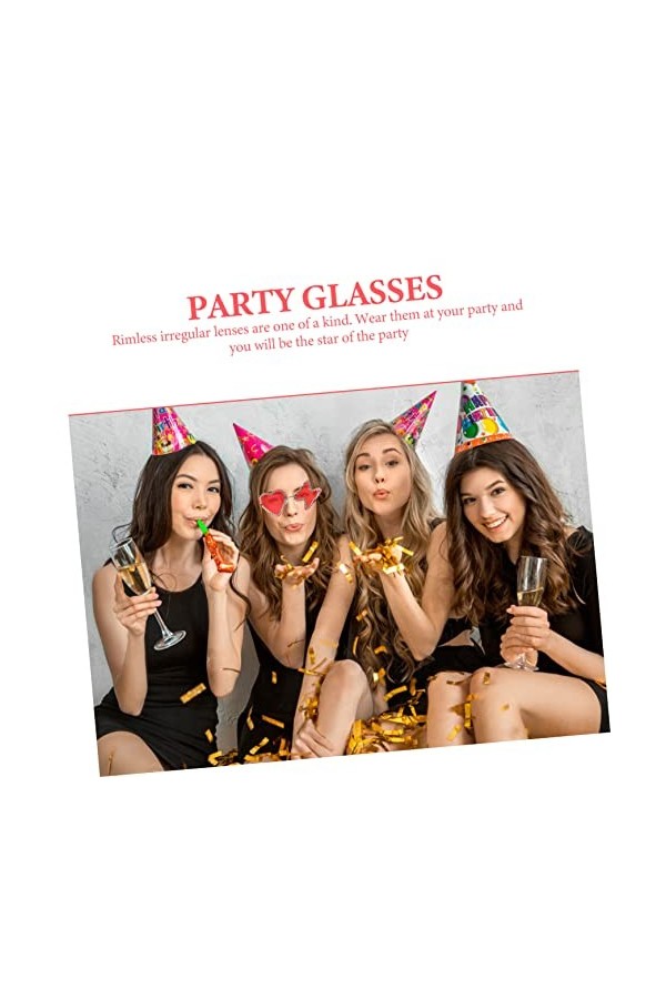 Holibanna 5 Paires De Lunettes De Soleil Hip Hop Lunettes De Soleil Bachelorette Lunettes De Soleil Coeur Enterrement De Vie 