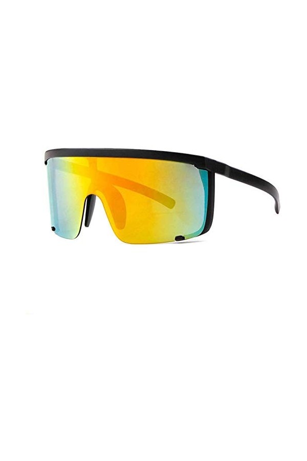 Lunettes de soleil Grand cadre semi-sans monture surdimensionné lunettes de soleil femmes mode de plein air Protection boucli