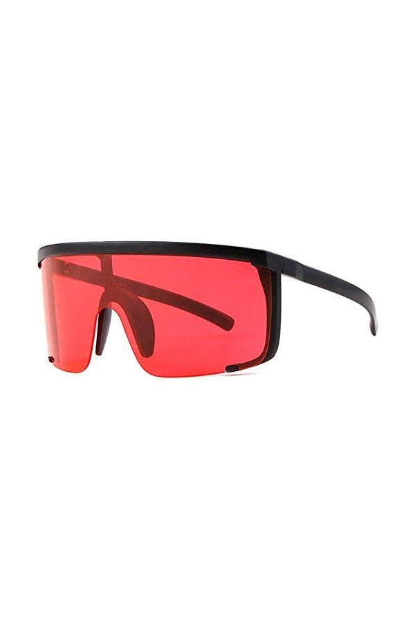NIUASH Lunettes de Soleil Grand Cadre Semi sans Monture Lunettes de Soleil surdimensionnées Femmes Mode de Plein air Protecti