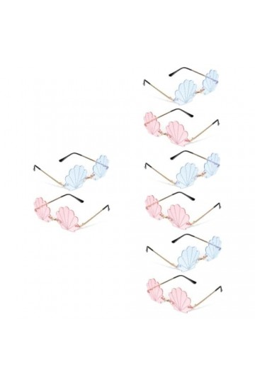 SHERCHPRY 8 Paires De Lunettes De Soleil Lunettes Sans Cadre De Fête Décorations De Fête Hippie Lunettes De Plage Lunettes De