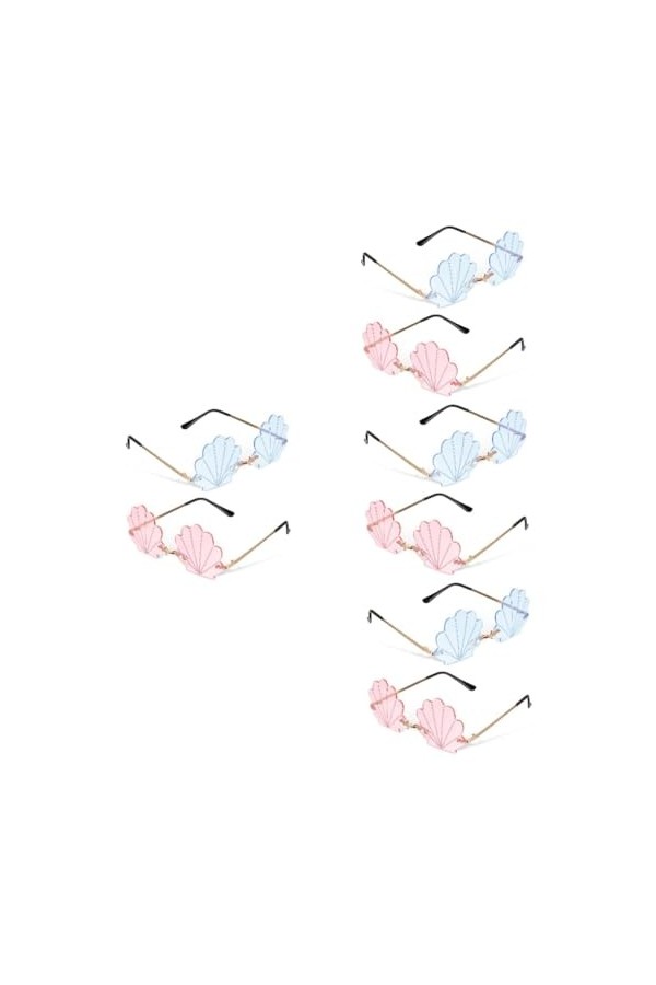 SHERCHPRY 8 Paires De Lunettes De Soleil Lunettes Sans Cadre De Fête Décorations De Fête Hippie Lunettes De Plage Lunettes De