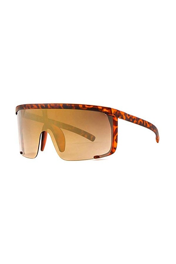 ZYIZEE Lunettes de Soleil Grand Cadre Semi-sans Monture Lunettes de Soleil surdimensionnées Femmes Mode de Plein air Protecti