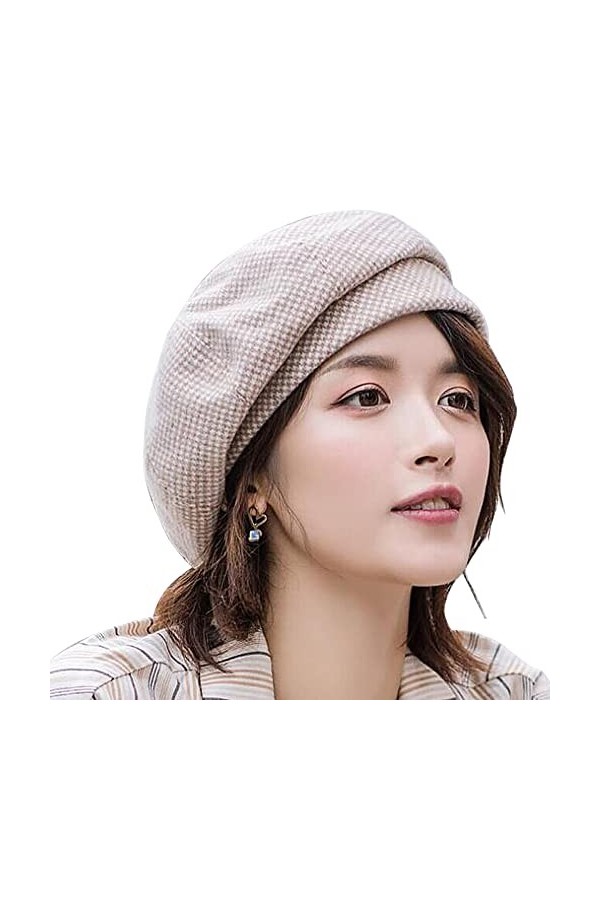 WANYIG Béret Chapeau Femme Style Coréen Slouchy Français Bérets Bérets Robe Bonnet Chapeau dhiver pour Les Femmes Vin Rouge 