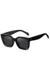 EkeNoz Lunettes de Soleil UV400 à Monture carrée for Femmes, Grande Monture, for Vacances en Plein air, Tendance, Cadeau Col