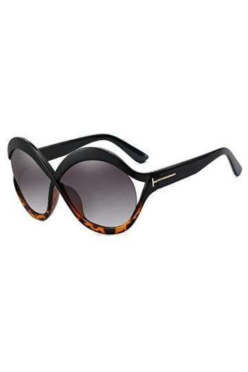 Dollger Lunettes de soleil à grand cadre pour femme - Protection UV - Lunettes creuses sculptées pour photographie, voyage, c