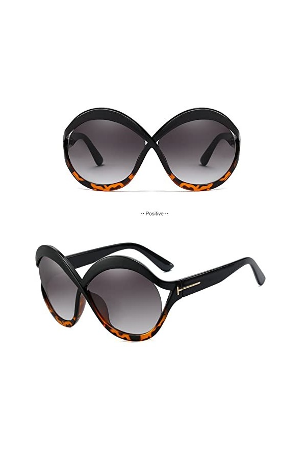 Dollger Lunettes de soleil à grand cadre pour femme - Protection UV - Lunettes creuses sculptées pour photographie, voyage, c