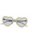 SOIMISS 4 Pièces Lunettes De Soleil Coeur Lunettes De Soleil De Quai Pour Femmes Lunettes De Soleil Femme Tendance Lunettes D