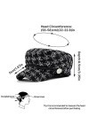 Bérets Femme, 1 Pcs Casquette Gavroche Femme, Mode Décontractée Rétro Chapeau Femme, Visière Bérets Femme, Pied de Poule Chap