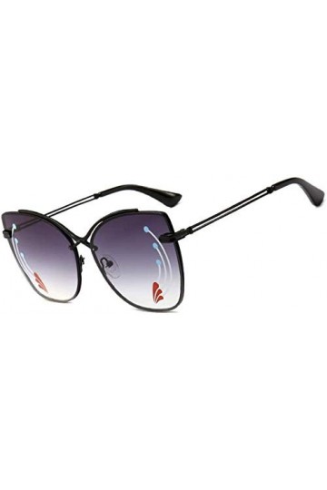 NIUASH Lunettes de Soleil polarisées Femmes Papillon Lunettes de Soleil Vintage Marron Noir Oeil de Chat Lunettes de Soleil F