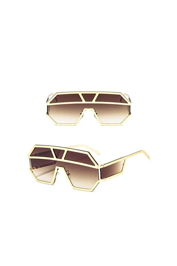 NIUASH Lunettes de Soleil polarisées Lunettes de Soleil irrégulières surdimensionnées Oculos De Sol Feminino Femmes Lunettes