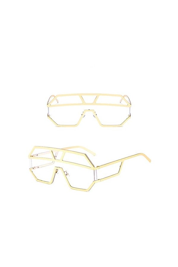 NIUASH Lunettes de Soleil polarisées Lunettes de Soleil irrégulières surdimensionnées Oculos De Sol Feminino Femmes Lunettes 