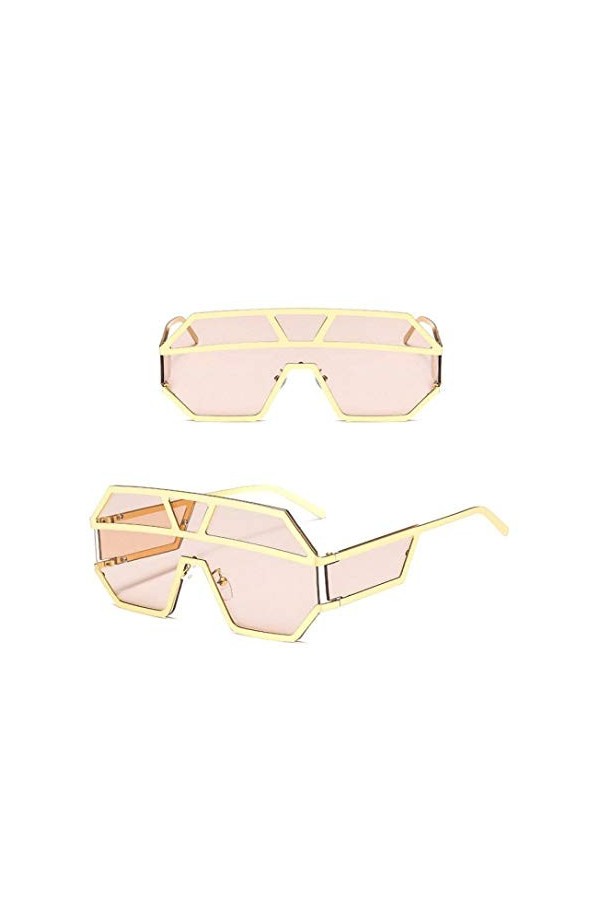 NIUASH Lunettes de Soleil polarisées Lunettes de Soleil irrégulières surdimensionnées Oculos De Sol Feminino Femmes Lunettes 