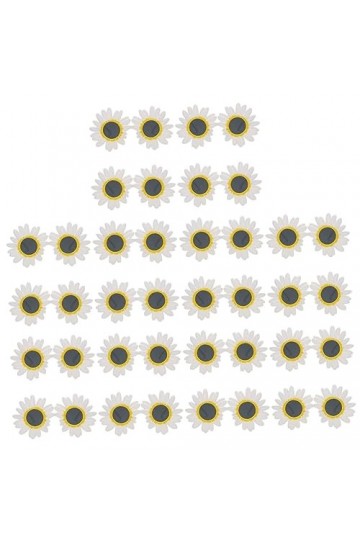 ERINGOGO 20 Pièces Lunettes De Tournesol Lunettes De Soleil Rondes Pour Lunettes De Soleil Fleur De Marguerite Lunettes De Ma