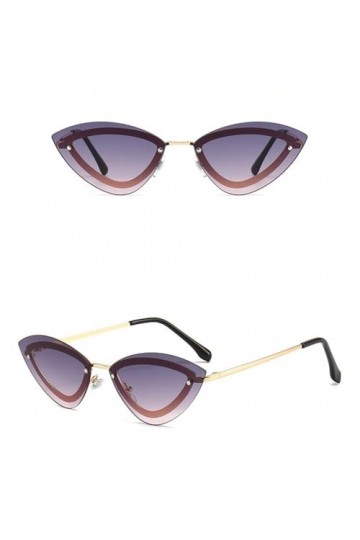 HPIRME Lunettes de soleil œil de chat en métal UV400 Lunettes noires décontractées pour adultes femmes hommes, C5, taille uni