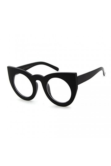 HPIRME Femmes Vintage Blanc Noir Femme Cateye Lunettes de Soleil Nuances Rondes Lunettes de Soleil Cat Eye,G,Taille Unique