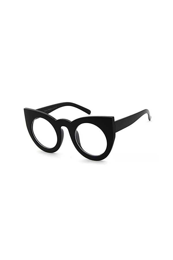 HPIRME Femmes Vintage Blanc Noir Femme Cateye Lunettes de Soleil Nuances Rondes Lunettes de Soleil Cat Eye,G,Taille Unique